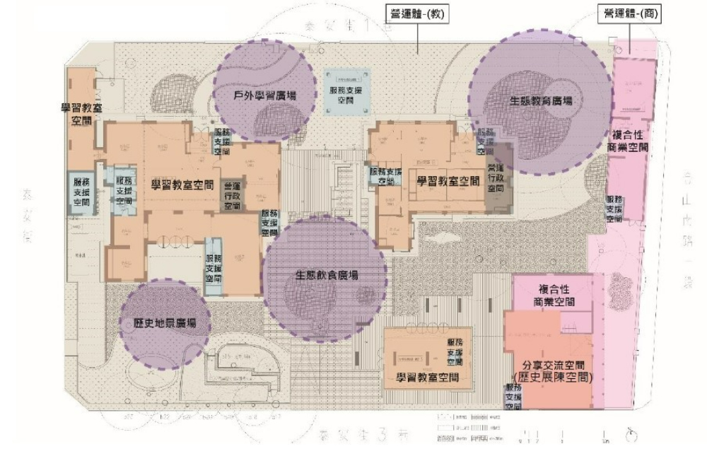 前海軍將官官舍歷史建物文化資產修復後用配置圖